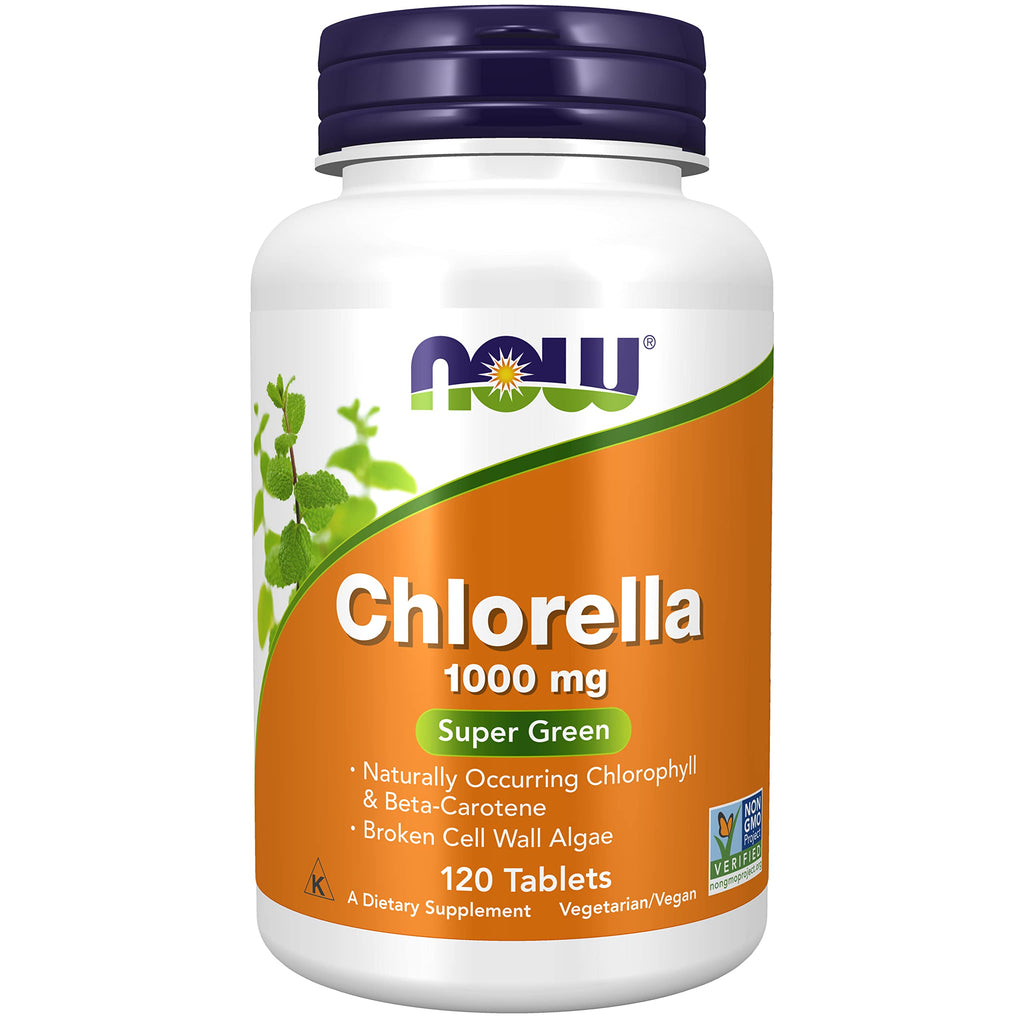 Now Foods, Chlorella, 1.000mg, with Broken Cell Walls, 120 Vegan Tablets, Lab-Tested, Soy Free, Gluten Free, Vegetarian, Non-GMO - BeesActive Australia