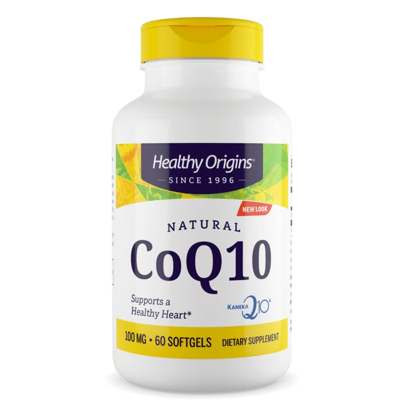 Healthy Origins, Natural CoQ10 with Kaneka QH, 100mg, High Strength, 60 Softgels, Lab Tested, Gluten Free, SOYA Free, Non-GMO - BeesActive Australia