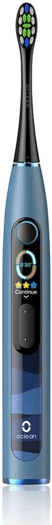 Oclean X10, Smart Sonic Electric Toothbrush, 5 Brushing Modes, 3h-Quick Charge for 60 Days, 2 Min Timer & Pressure Sensor, IPX7 – Blue - BeesActive Australia