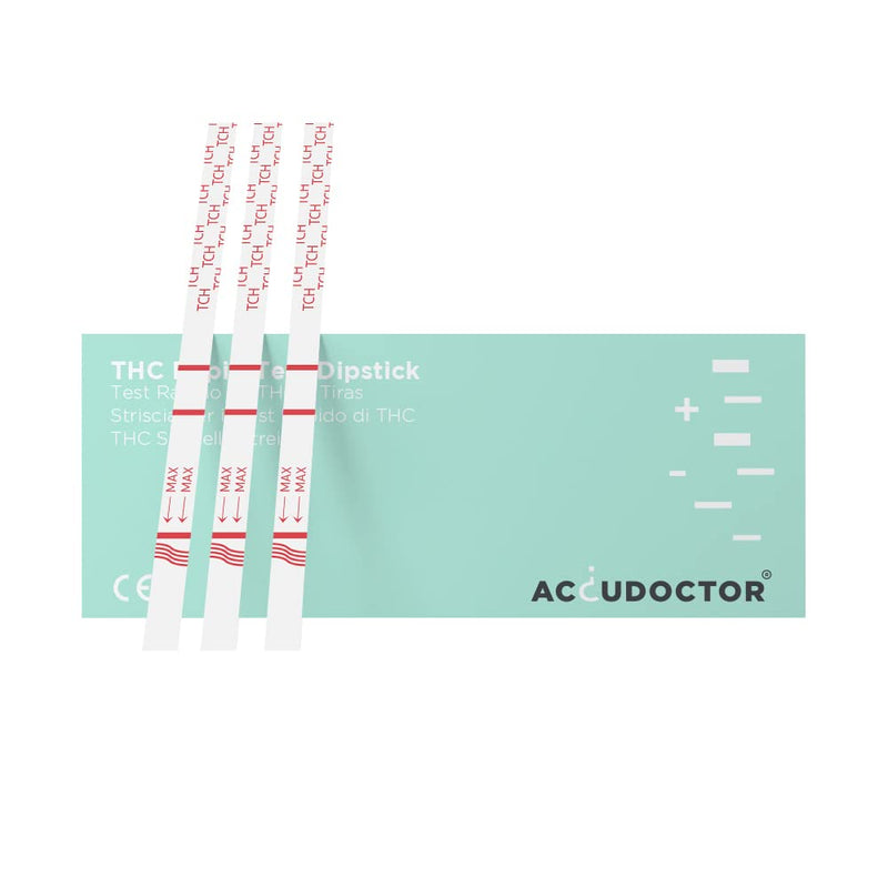 10 Accudoctor Marijuana Cannabis THC Drug Test 25 ng/ml canabis Strips in Urine Quick Drug Strips One Reactive Detection Anti-Drug Kit Tests Rapid Step One panel at home drugs screen level srug sticks - BeesActive Australia