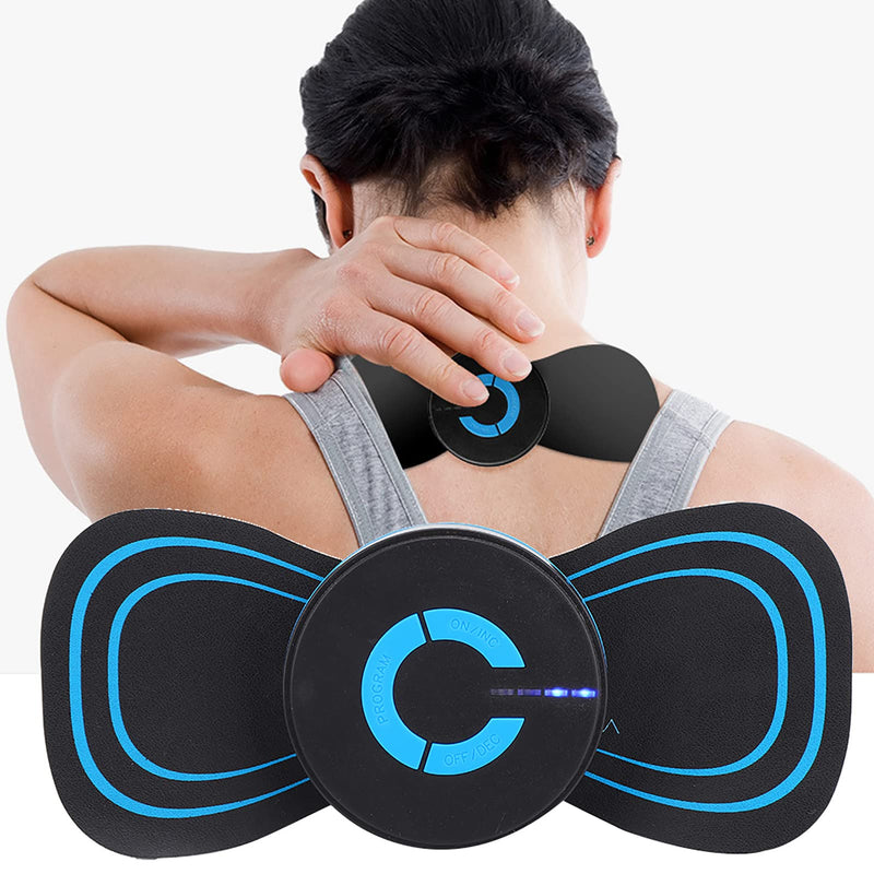 Portable EMS Massager, Cervical Massage pad, Electric Shoulder Massager, Mini Neck Massager, EMS Muscle Stimulator to Relieve Pressure on The Whole Body(Rechargeable Type) Rechargeable Type - BeesActive Australia