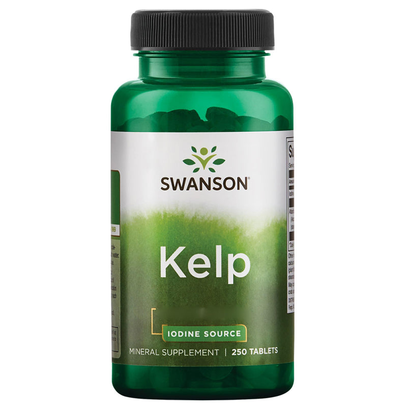 Swanson, Kelp, with Natural Iodine, 250 Vegan Capsules, Highly Dosed, Laboratory Tested, Vegetarian, Soy-Free, Gluten-Free, Non-GMO - BeesActive Australia
