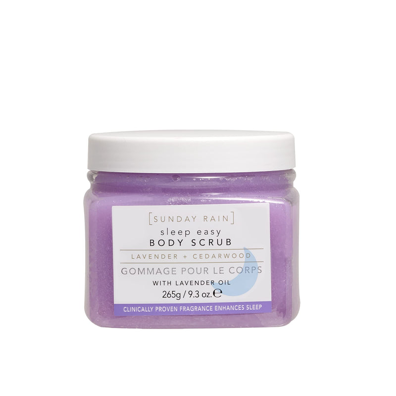 Sunday Rain Sleep Easy Polishing Body Scrub for Dry Skin, Calming Lavender Scent, Vegan and Cruelty-Free, 265g - BeesActive Australia