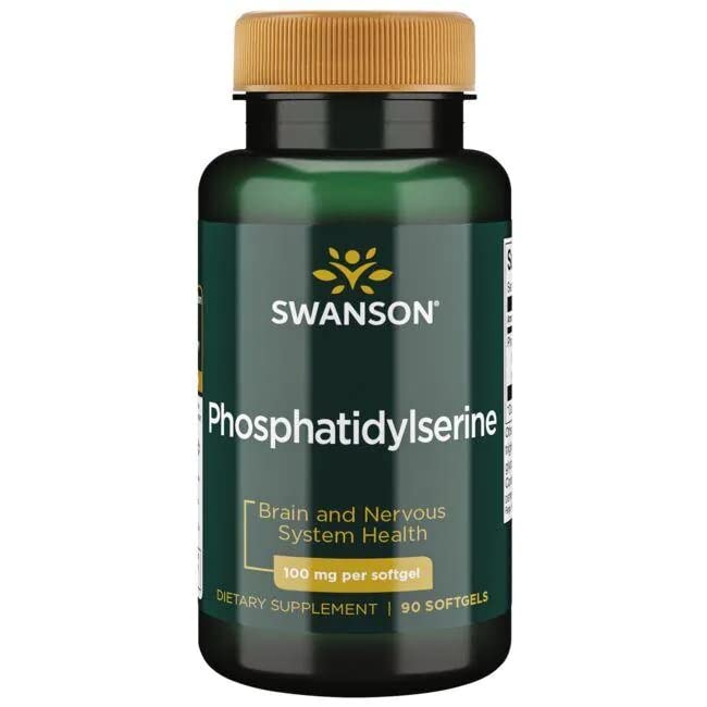Swanson Phosphatidylserine, 300mg per Daily Strength, 90 softgels, High Strength, Lab Tested, Gluten Free, Non GMO - BeesActive Australia