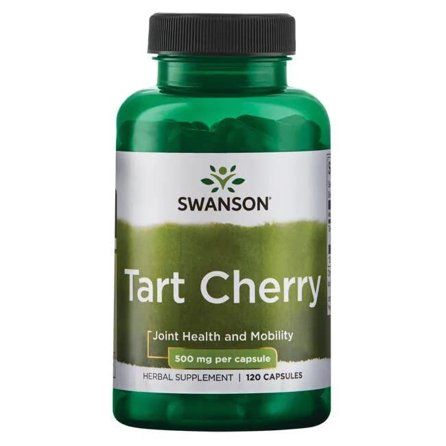 Swanson, Tart Cherry (Montmorency Sour Cherry), 500mg, 120 Capsules, High Strength, Lab Tested, Soy Free, Gluten Free, Non-GMO - BeesActive Australia