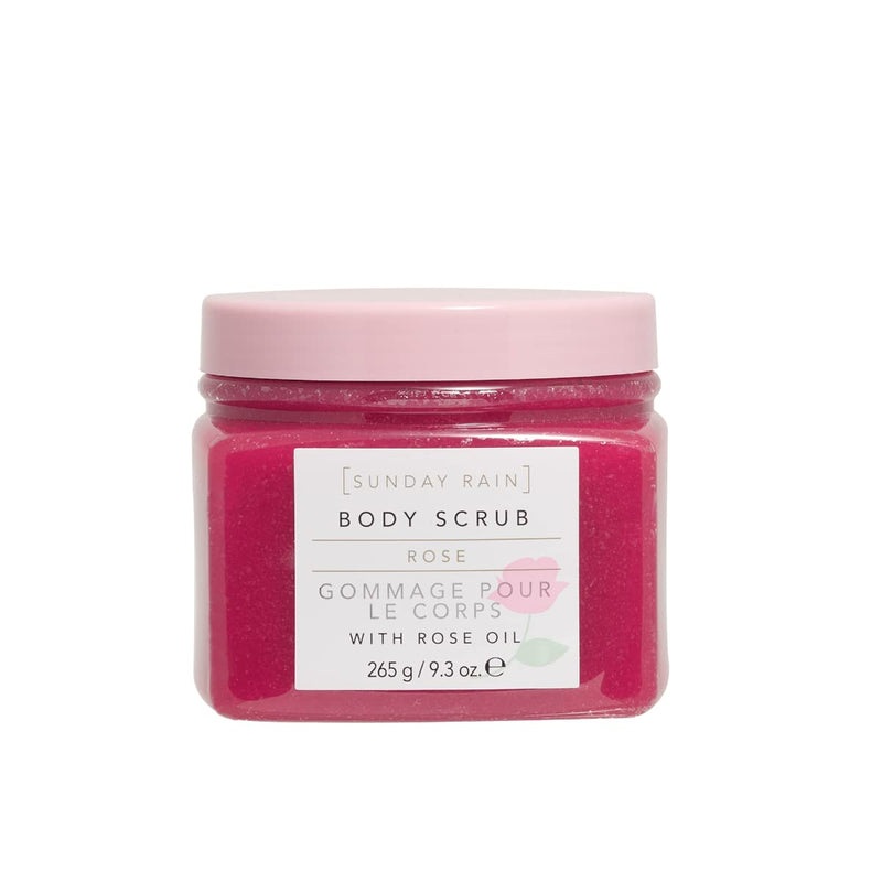 Sunday Rain Rose Polishing Body Scrub for Dry Skin, Infused with Soothing Rose Oil, Fresh Rose Petals Scent, Vegan and Cruelty-Free, 265g - BeesActive Australia