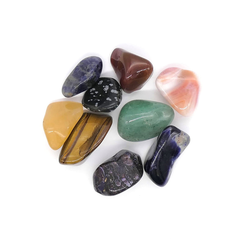 Polished Tumblestone Gemstones, Pocket Reiki, Chakra, Mineral Rocks, 100g Pack (8 to 10 Stones) Size: Large Mix 25mm - 40mm Mixed Stones - BeesActive Australia