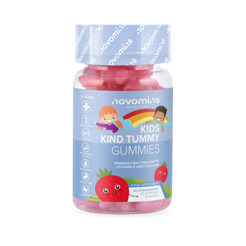Kids Probiotic Gummies � Probiotics for Children � Kids Kind Tummy Gummies � Vegetarian - 1 Month Supply � Vitamin D & Calcium � 30 Chewable Kids Vitamins � Childrens Gut Health - by Novomins - BeesActive Australia
