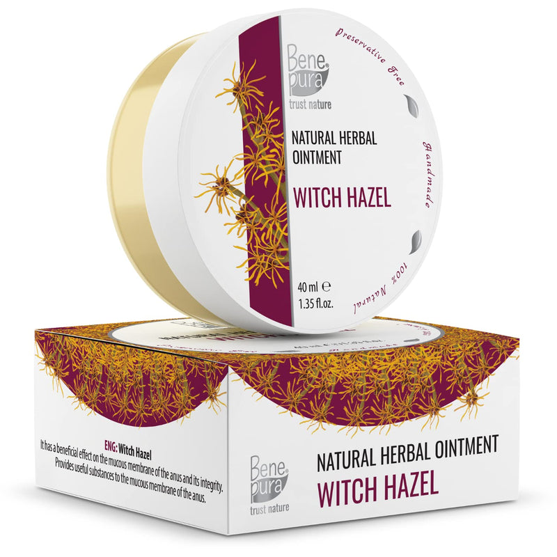 BenePura Hemorrhoids Ointment, Natural Witch Hazel Ointment, Soothes Burning, Itching and Discomfort, 40 ml - BeesActive Australia