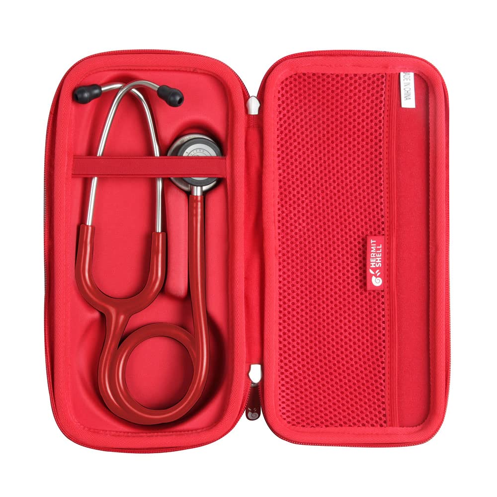 Hard Travel Case for 3M Littmann Classic III Monitoring Stethoscope by Hermitshell (Red) Red - BeesActive Australia