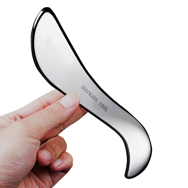 Stainless Steel Gua Sha Tools-Massage Scraping Tool for Soft Tissue Mobilization,Physical Therapy for Back, Legs, Arms(AnTiexi-03) AnTiexi-03 - BeesActive Australia