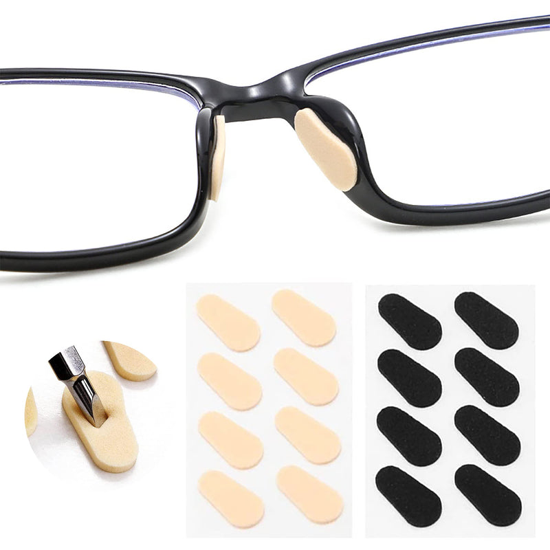 8 Pairs Glasses Nose Pads Water Drop Shape Adhesive Anti Slip Nose Pads Relieve Pressure Soft Foam Nose Pads for Eyeglasses and Sunglasses - BeesActive Australia