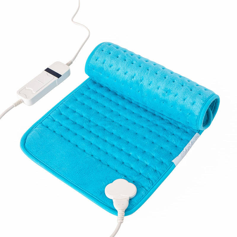 Electric Heat Pad - Heating Pads for Back Pain Relief, Auto Shut Off Heated Pad, Machine Washable 30x60 cm, Sky Blue - BeesActive Australia