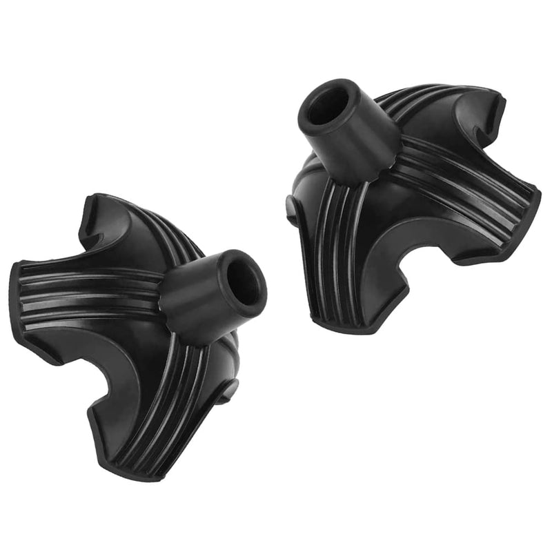 supregear 2-Pack Cane Tip - Self Standing Heavy Duty Quad Rubber Replacement for Walking Cane (19mm) - Stable Four Point Non-Slip Cane Tip for Folding Cane Walking Stick Cane Accessory Cane Foot Pad Black - BeesActive Australia