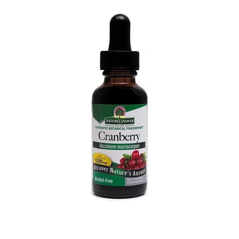 Nature's Answer, Liquid Cranberry Extract, Alcohol Free, Vegan Drops, 30ml, Lab-Tested, Gluten Free, Soy Free, Vegetarian, Non-GMO - BeesActive Australia
