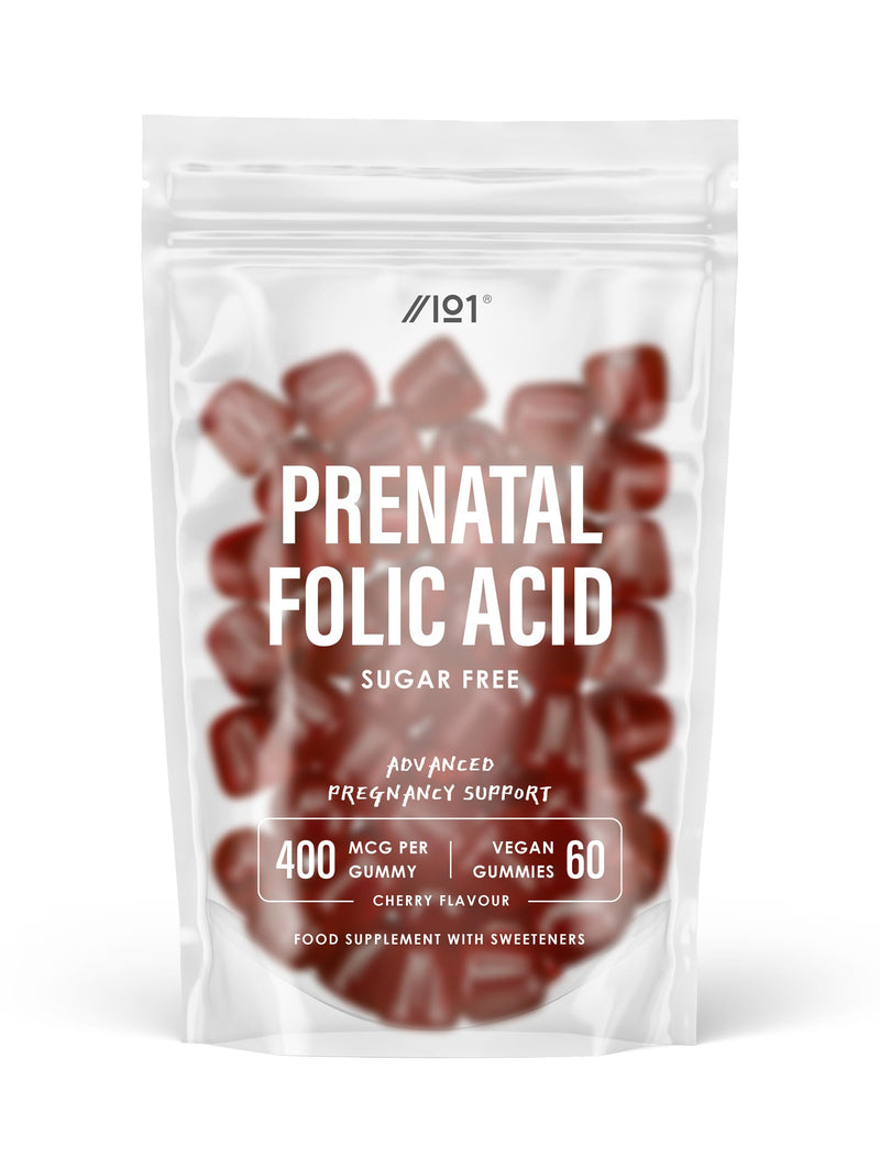 Prenatal Folic Acid Gummies 400mcg | Sugar Free Chewable | 2 Months Supply | Vegan & Gluten Free | Pregnancy Care � Prenatal Health & Maternal Tissue Growth During Pregnancy | Made by ALPHA01� - BeesActive Australia