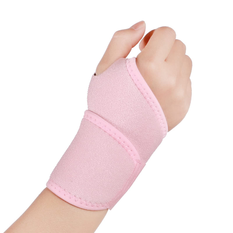 Wrist Support Compression Wrist Brace Elastic Adjustable Carpal Tunnel Support for Sports Protecting, Fitness, Arthritis, Tendonitis Pain Relief One Size Fits Left or Right Hand Single (Pink, 1 Pcs) Pink - BeesActive Australia