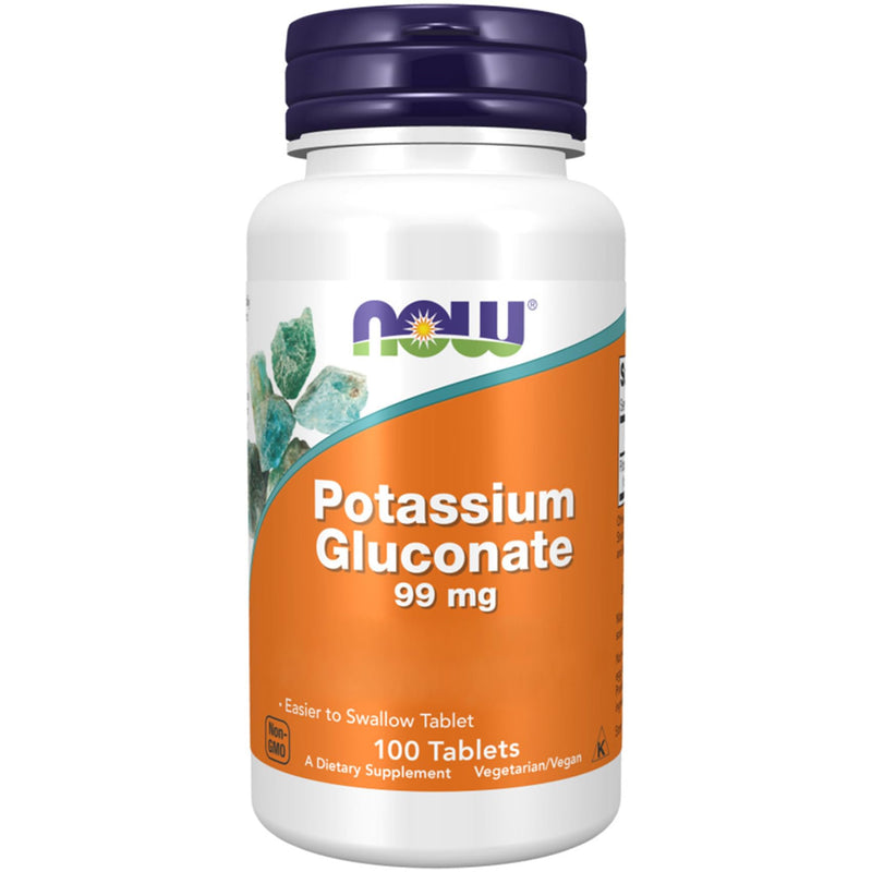 Now Foods, Potassium Gluconate, 99mg, 100 Vegan Tablets, Lab-Tested, Gluten Free, Soy Free, Vegetarian, Non-GMO - BeesActive Australia