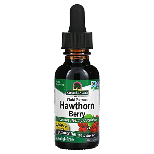 Nature's Answer, Hawthorn Extract, Alcohol Free, Vegan Drops, 30ml, Lab-Tested, Gluten Free, Soy Free, Vegetarian, Non-GMO - BeesActive Australia
