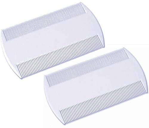JKG® 2 PACK NIT COMBS FOR KIDS - Adults Nit Combs | DOUBLE SIDED - EXTRA FINE SIDE | Remove Head Lice, Nits, Louse Eggs Hair Treatment | Knit Lice Combs Long Thick Hair | Nit Head Lice Detection Comb - BeesActive Australia