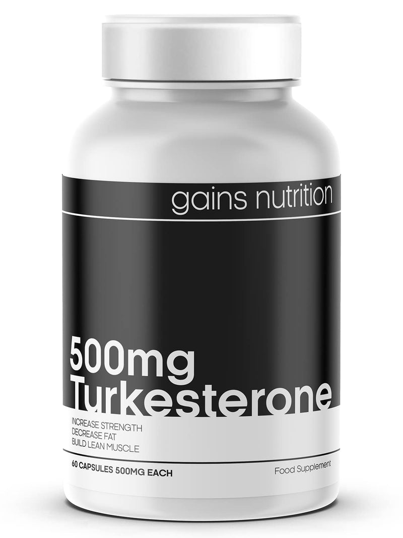 Turkesterone | High Strength 500mg | Anabolic Testosterone Supplement with Hydroxypropyl-β-Cyclodextrin | Ajuga Turkestanica Extract | | Promotes Strength & Muscle Growth - 60 Capsules - BeesActive Australia