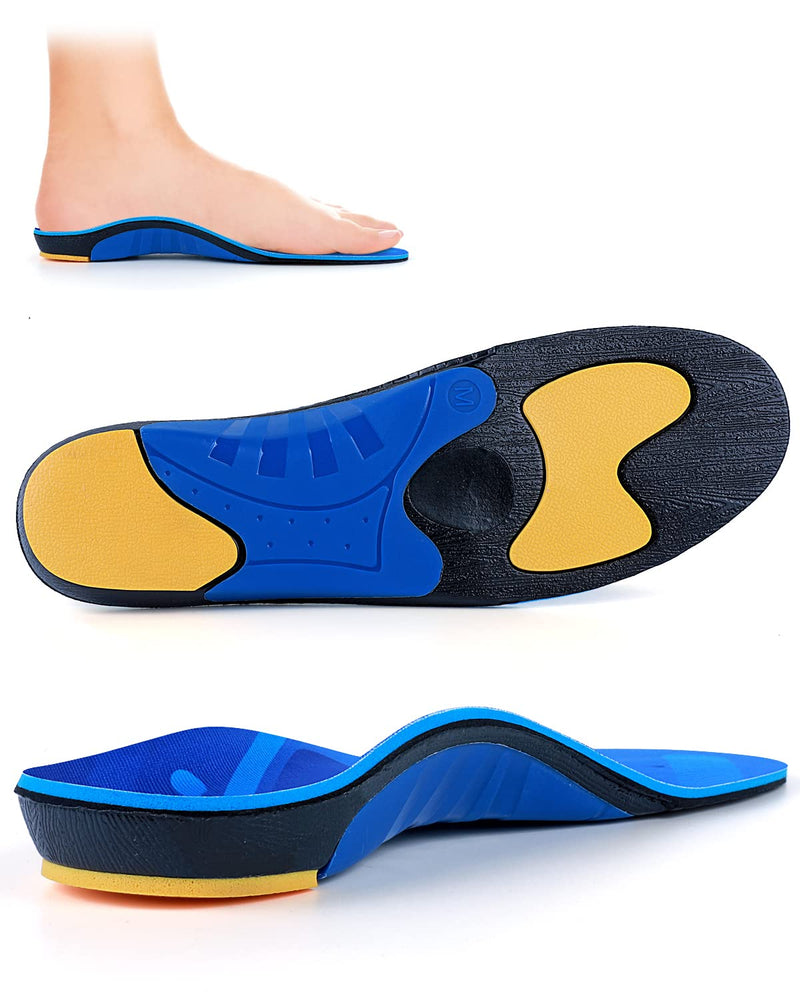 TOPSOLE Orthotic Insoles Plantar Fasciitis Insoles Arch Support Insoles for Flat Feet,Foot Pain, High Arches,OverPronation,Metatarsalgia,Heel Pain, Insoles for Men and Women (UK-8-27cm, Blue) UK-8-27cm - BeesActive Australia