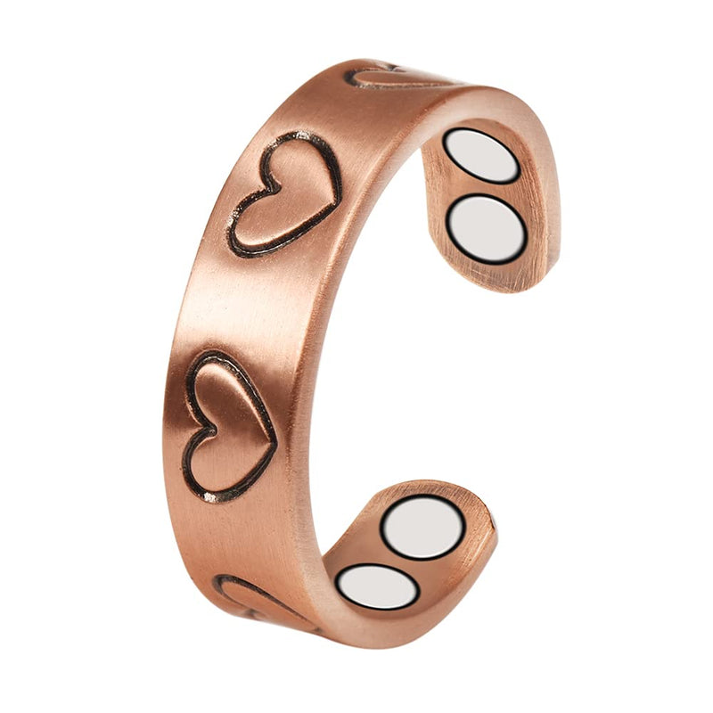 EnerMagiX Pure Copper Magnetic Rings, Copper Rings for Women with 4 Magnets, Jewelry for Ladies - BeesActive Australia