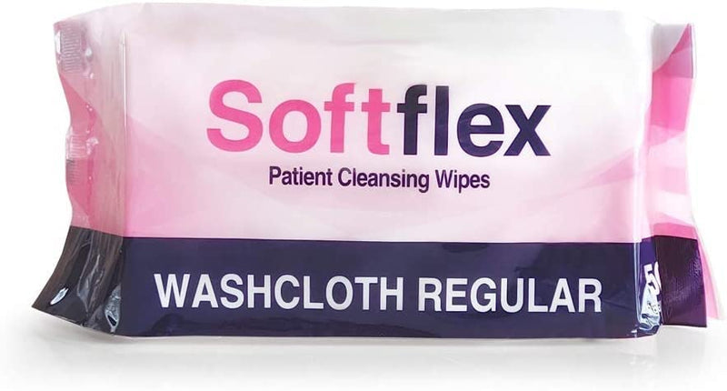 Softflex Washcloth Regular Patient Cleansing Dry Wipes - 27cm x 19.5cm (3 Packs of 50) 3 Packs of 50 - BeesActive Australia