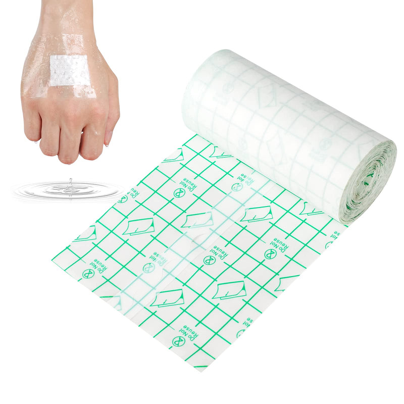 Waterproof Transparent Bandage Film Roll Adhesive Bandage Dressing Tape, Second Skin Healing Protective Clear Adhesive Bandages for Tattoo Aftercare, Recovery, Keep Wound, Fexed Plaste (10cm*5m) 10cm*5m - BeesActive Australia