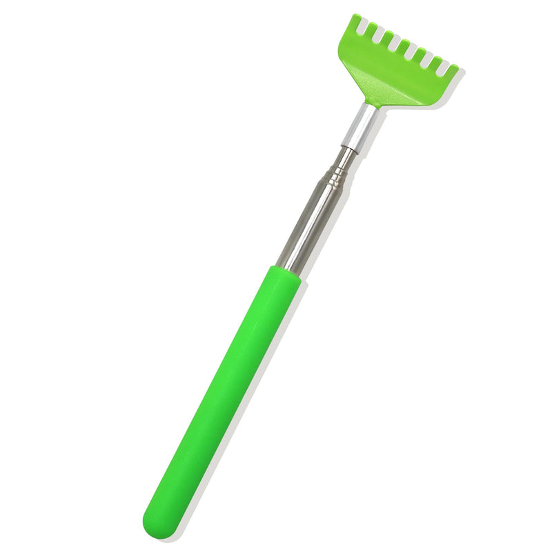 Back Scratcher, Stainless Steel Back Scratcher Massager, Telescoping Scratching Tool, Portable Extendable Back Scratcher with Telescopic Handle for Adults Men Women Itch Relief(Green) Green - BeesActive Australia