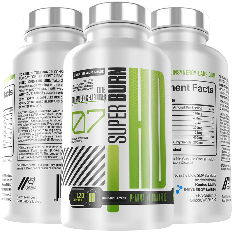 Super Burn Elite Weight Loss Pills - Fat Burners for Women Men | 120 Capsules Appetite Suppressants Keto Slimming Tablets Belly Fat Burner - BeesActive Australia