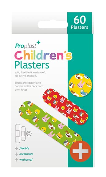 Gem Imports ProPlast+ Children's Kids Plasters, Assorted Sizes & Designs - Pack of 60, One Size - BeesActive Australia