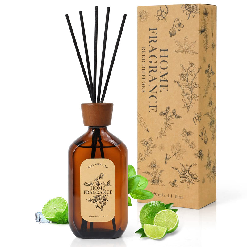 Reed Diffusers for Home, Scented Reed Diffusers, Lemongrass & Lime Essential Oils Reed Diffusers Sticks Set, Gift for Valentines, Housewarming, Birthday, Long Lasting Home Indoor Fragrance - BeesActive Australia