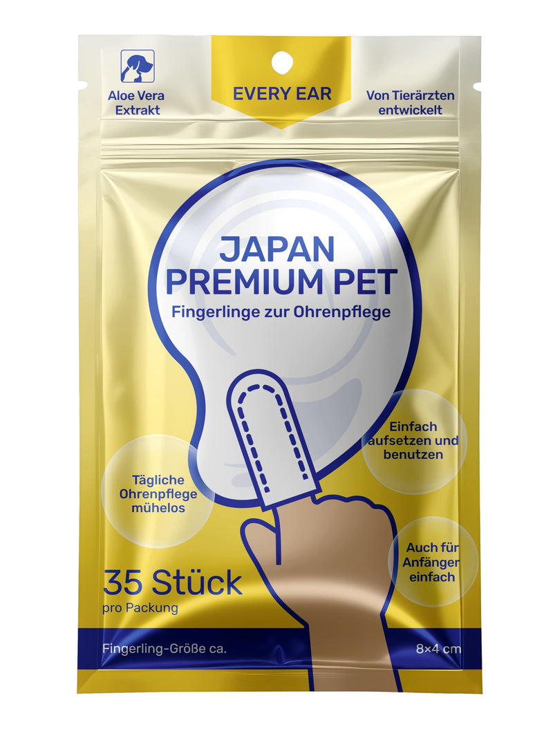Cat & Dog Ear Cleaner Wipes I Biodegradable, Non-irritating, Viscose Cat & Dog Ear Wipes | Finger Pads for Cleaning Dirt & Wax I 35 Pads Ear care