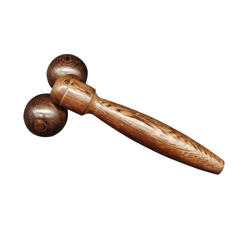 Wood Massage Roller Wooden Manual Body Back Massage Ball Stick Stick Muscle Trigger Point Tool (19cm) 19cm - BeesActive Australia