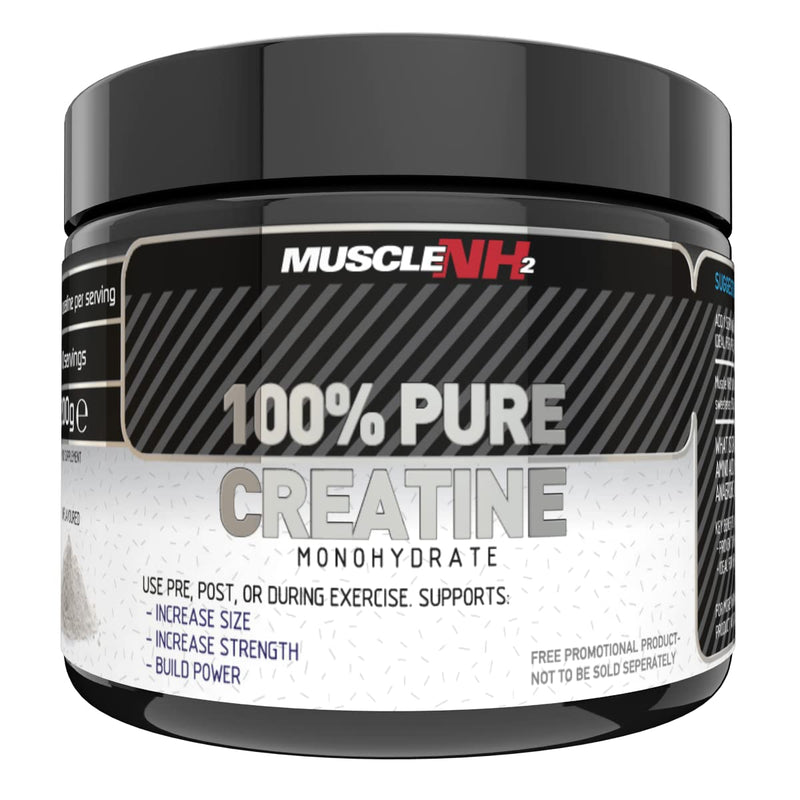 Muscle NH2 100% Pure Creatine Monohydrate Powder Supports Increase Size Strength and Physical Performance, Unflavoured, 200g, 40 Servings (Pack of 1) - BeesActive Australia