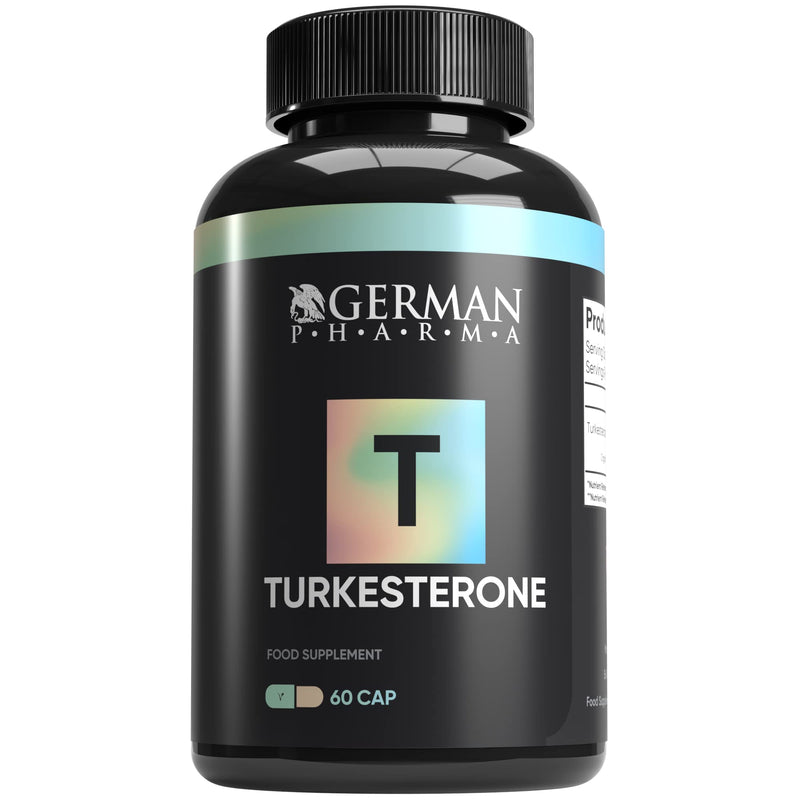 German Pharma Turkesterone | Ajuga Turkestanica 250mg Dose | 60 Vegetable Capsules, 2 Per Day | Increase Strength + Build Lean Muscle | 100% Vegan | - BeesActive Australia