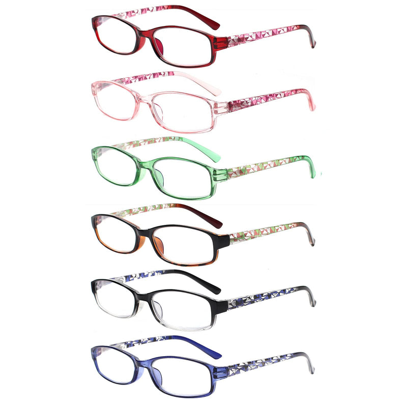 Kerecsen 6 Pack Reading Glasses for Women Men Blue Light Blocking With Spring Hinge computer readers for Ladies Eyeglasses 6 Mix Color-1 2.5 x - BeesActive Australia