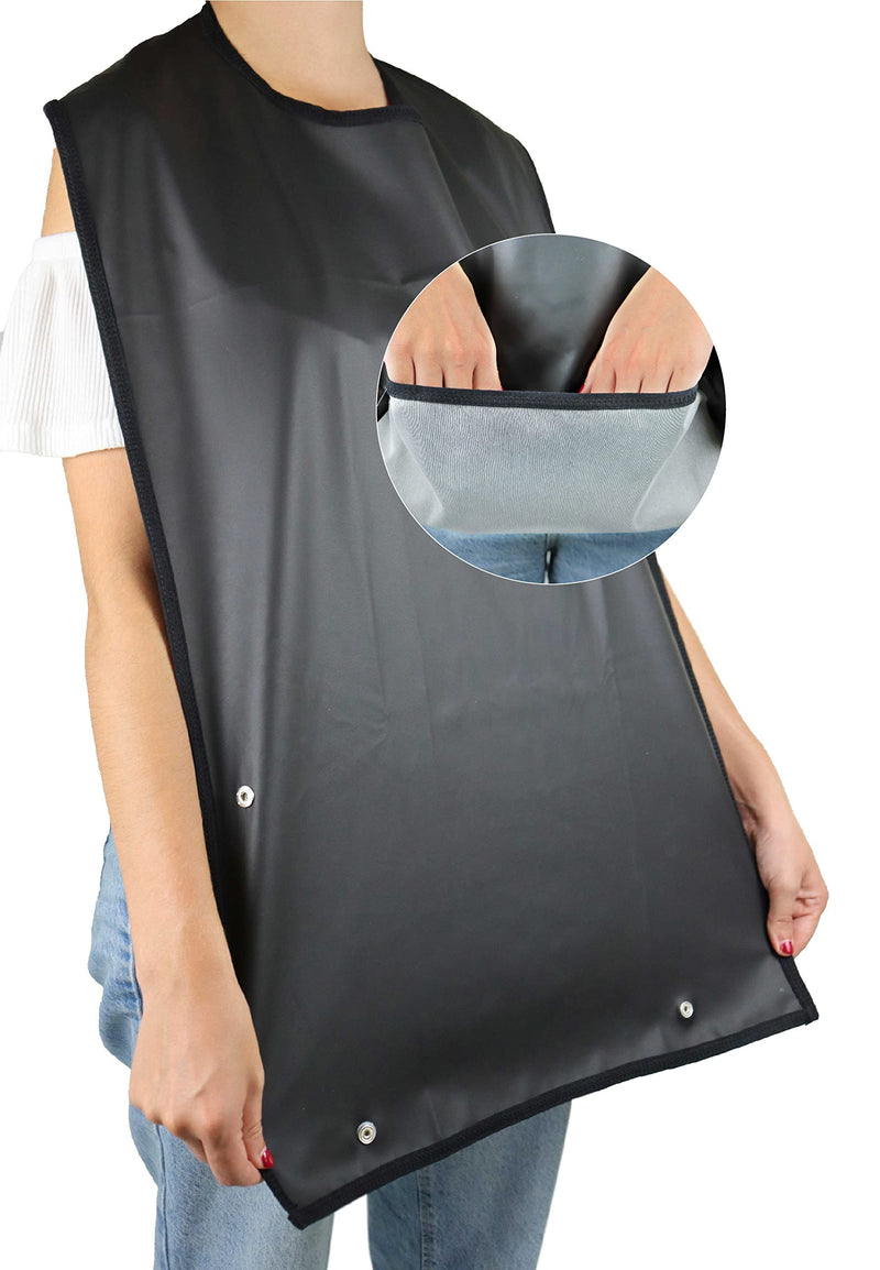 PEPE - Waterproof Bibs for Adults Washable (x2 Units), Dining Bibs for Elderly, Wipeable Adult Bib with Food Catcher, Clothing Protectors, Reusable Bibs for Eating, Large Disabled Bib - Made in Europe - BeesActive Australia