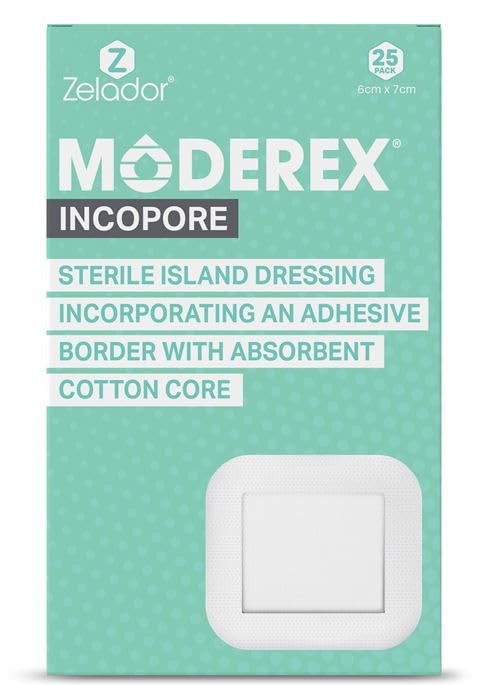 Moderex Sterile Adhesive Island Dressing with Absorbent Cotton Pad (6x7cm x 25) 6x7cm x 25 - BeesActive Australia