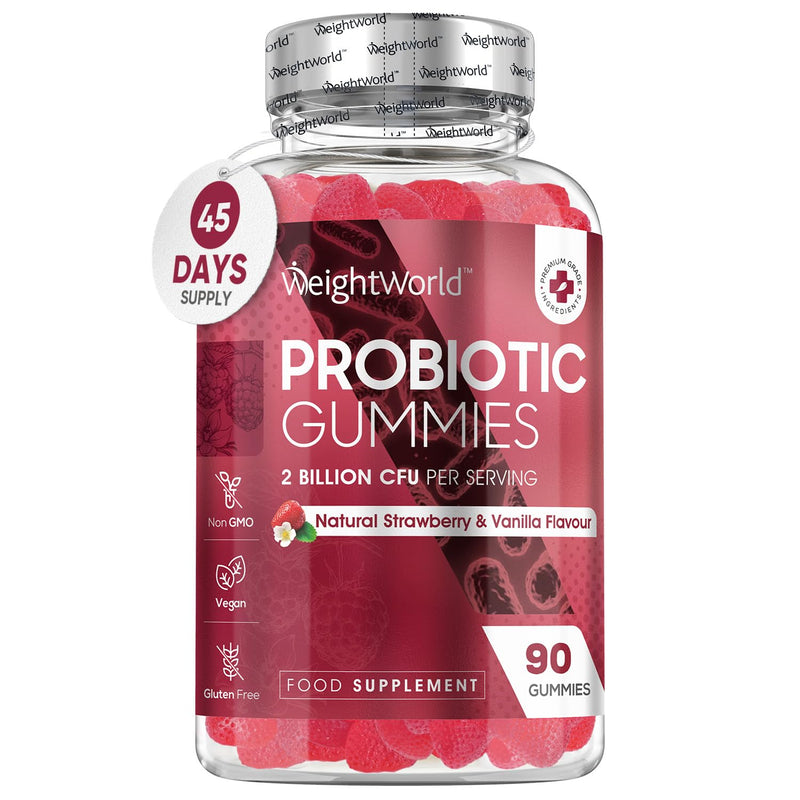 Probiotic Gummies with Prebiotic - 90 Tasty & Vegan Gummies - 2000 Million CFU - Spore-Forming Bacillus Coagulans & Inulin - Gut-Friendly Pre and Probiotics - Digestion Supplement for Women & Men - BeesActive Australia