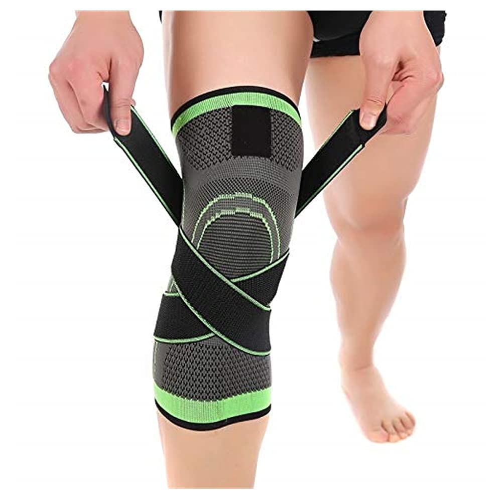 Knee Brace for Arthritis ACL and Meniscus Tear Adjustable Knee Sleeves for Sports Knee Support for Men and Women (1, Green, XXL) - BeesActive Australia