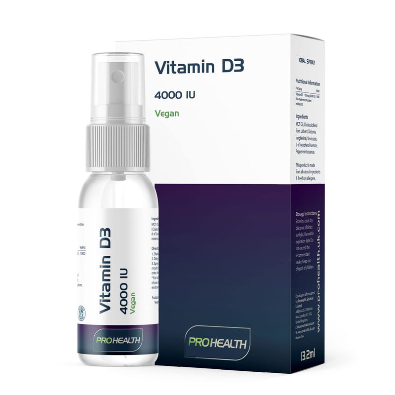 Vegan Vitamin D Oral Spray - Max Strength 4,000 IU - 4 Months Supply - Natural Peppermint Flavour - Preservative-Free, Non-GMO, Natural Ingredients for Healthy Bone, Teeth, Muscle and Immune System 4,000 IU Spray - 4 Month Supply - BeesActive Australia