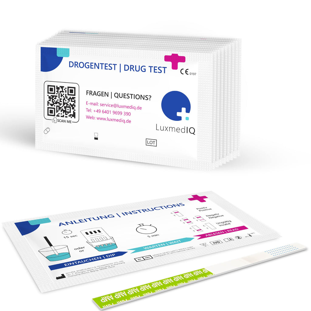 10x Amphetamine Drug Test Strips - Testing Kits Speed - Single Urine Tests - Cutoff 1000 ng/mL - BeesActive Australia
