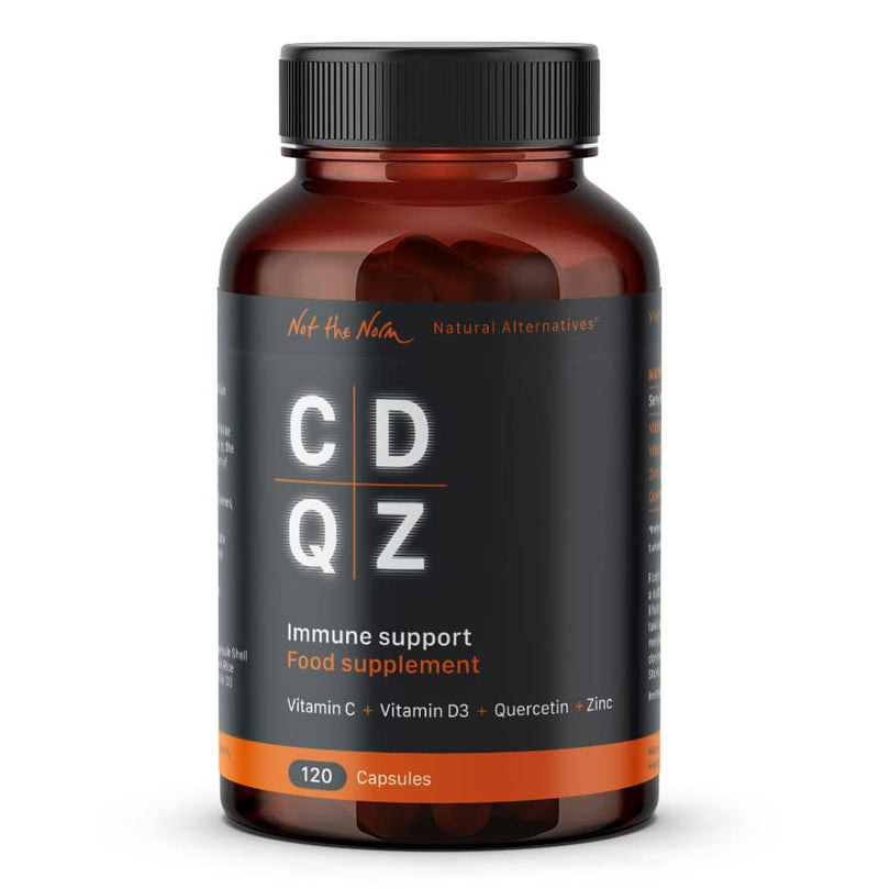 CDQZ - Quercetin, Zinc, Vitamin C, Vitamin D3 - Immune Support - 120 Capsules - Plastic-Free compostable Plant-Based Packaging - BeesActive Australia