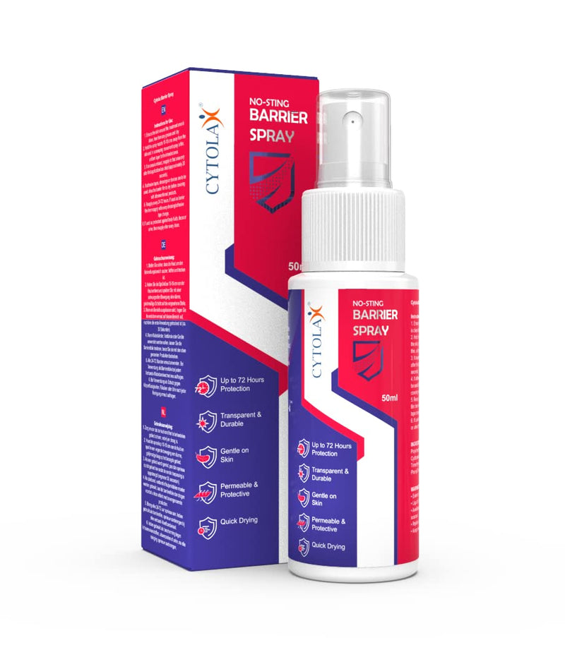 Cytolax No Sting Barrier Spray Film 50ml | 100% Silicone | 72hour protection | Alcohol Free | Transparent & Durable | Quick Drying - BeesActive Australia