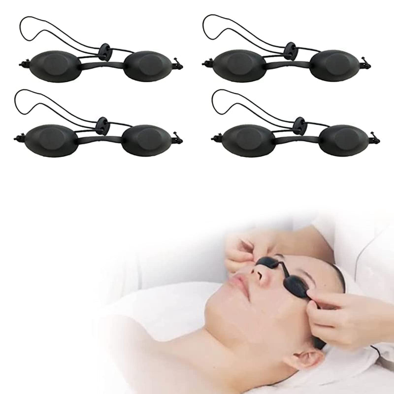 KARELLS Sunbed Goggles, Sunbed Eye Protection, Tanning Goggles for Sunbeds, Tanning Goggles, Silicone Sunbed Goggles, Solarium Glasses, Safety Tanning Goggles, for IPL UV Infrared Rays Therapy Black 4 Pcs - BeesActive Australia