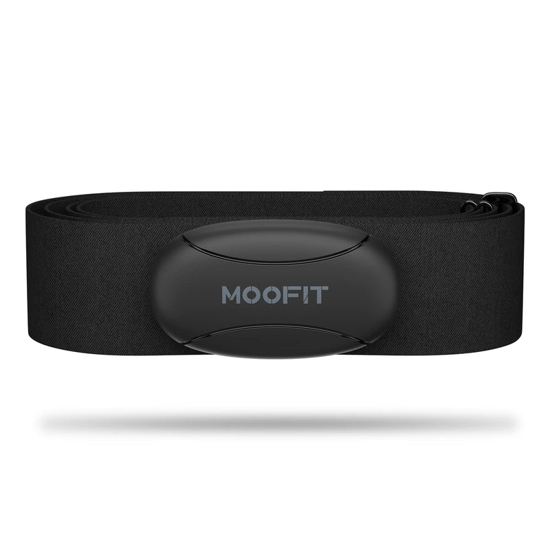 moofit HR8 Heart Rate Monitor Chest Strap, Low Energy Real-Time Heart Rate Data, Bluetooth 5.0/ANT+, Larger Communication Range, IP67 Waterproof, Compatible with iOS/Android Apps, Fitness Equipment, Black - BeesActive Australia