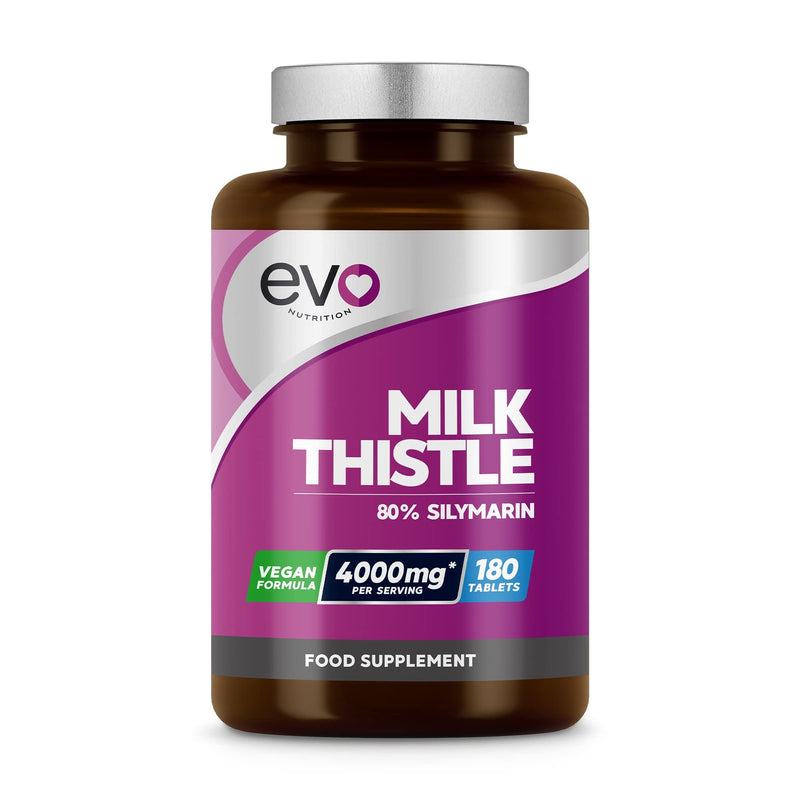 Milk Thistle Tablets - High Strength 4000mg Supplement - 180 Tablets (3-Month Supply) - 80% Silymarin - Vegan - Liver Support - Made in UK - BeesActive Australia