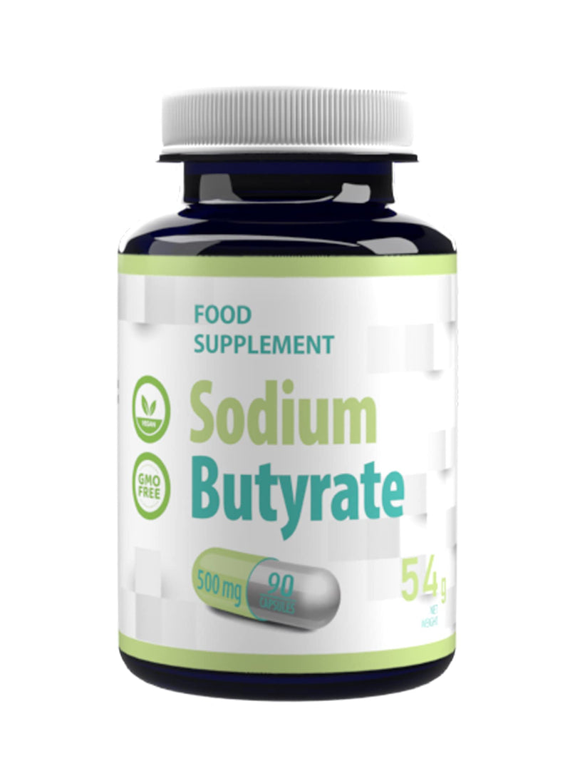 Hepatica Sodium Butyrate 500mg 90 Vegan Capsules 385mg Butyric Acid, 3rd Party Lab Tested, High Strength Supplement, Gluten and GMO Free - BeesActive Australia